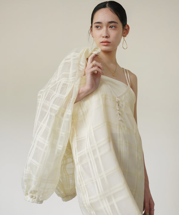 シアーチェックキャミワンピース