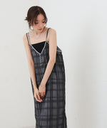 シアーチェックキャミワンピース