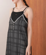 シアーチェックキャミワンピース