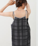 シアーチェックキャミワンピース