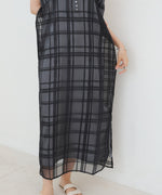 シアーチェックキャミワンピース