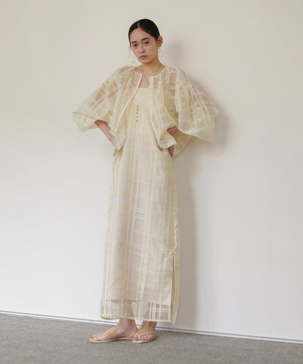 シアーチェックキャミワンピース