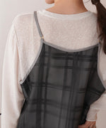 シアーチェックキャミワンピース