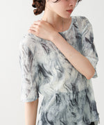 ニュアンスプリントシアーカットソー