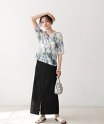 ニュアンスプリントシアーカットソー