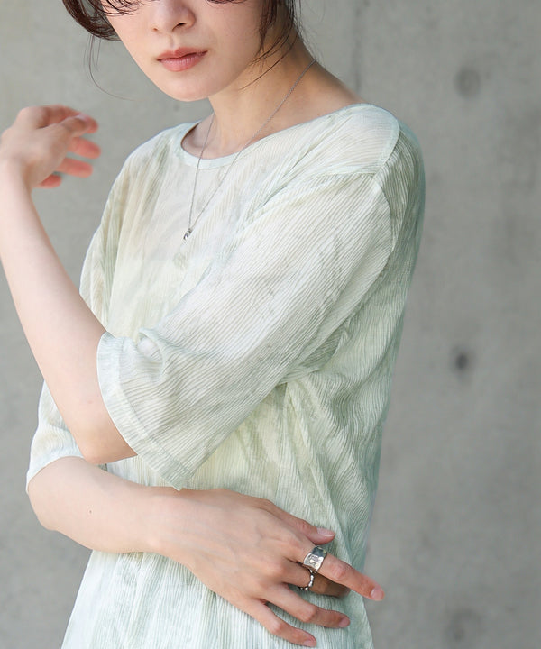 ニュアンスプリントシアーカットソー