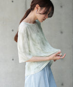 ニュアンスプリントシアーカットソー