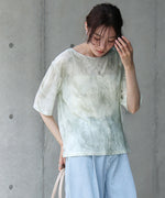 ニュアンスプリントシアーカットソー