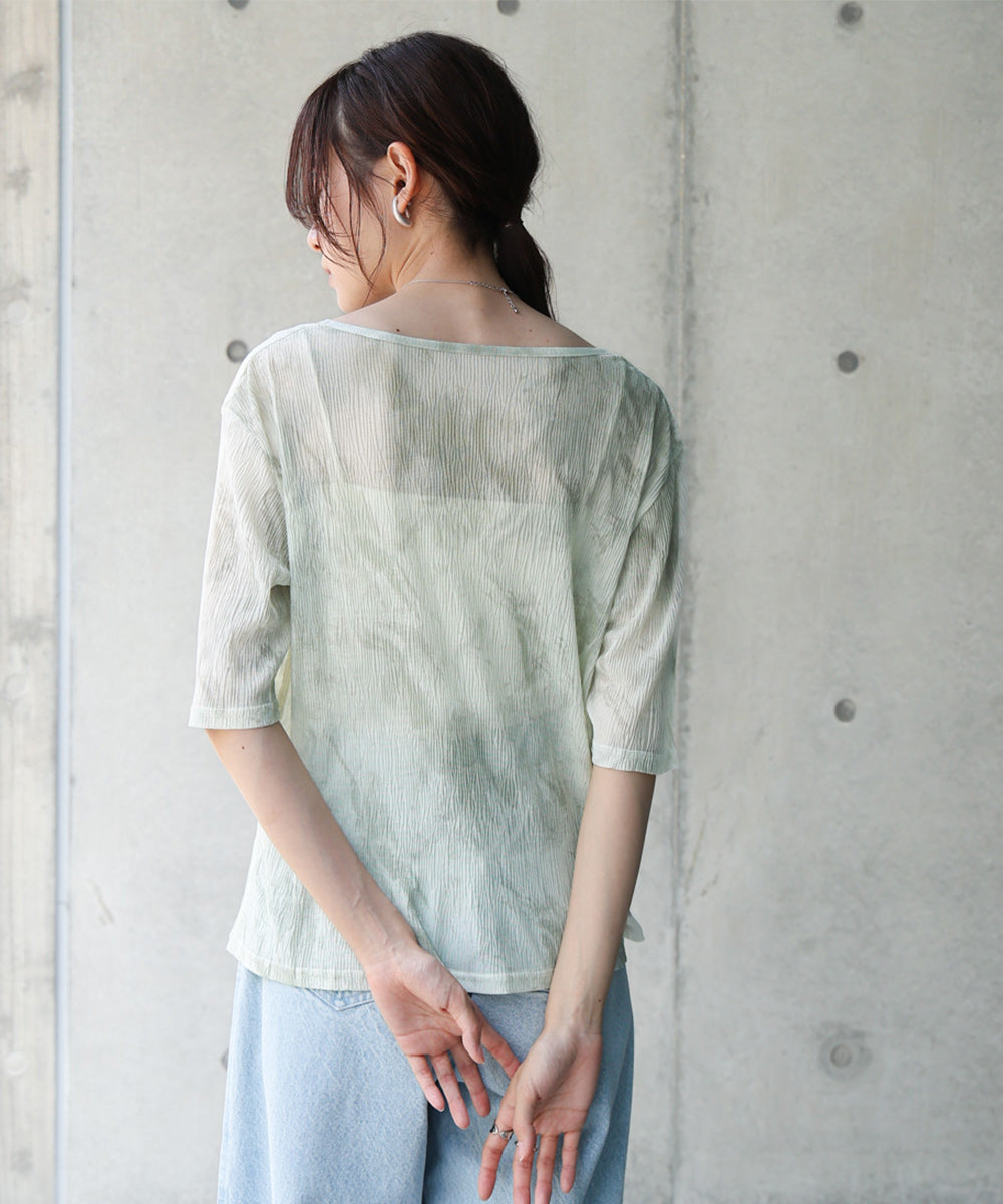ニュアンスプリントシアーカットソー