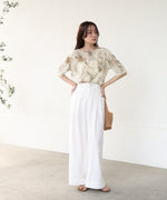 ニュアンスプリントシアーカットソー