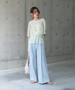 ニュアンスプリントシアーカットソー