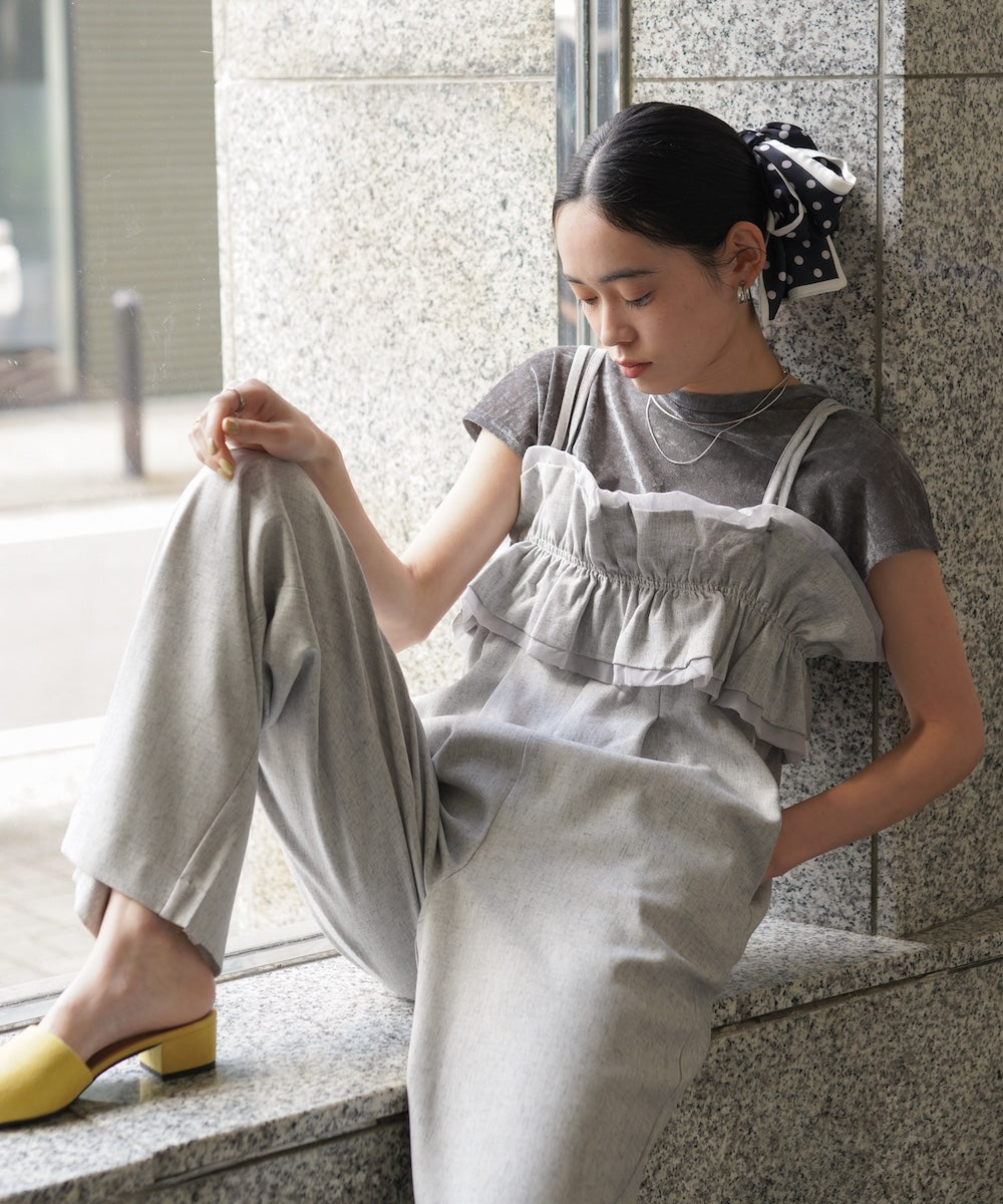 【新色追加】シアーベロアフレンチスリーブカットソー