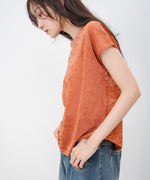 【新色追加】シアーベロアフレンチスリーブカットソー