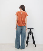 【新色追加】シアーベロアフレンチスリーブカットソー