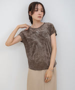 【新色追加】シアーベロアフレンチスリーブカットソー