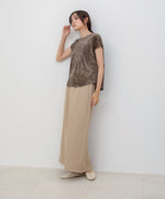 【新色追加】シアーベロアフレンチスリーブカットソー