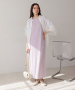 ラメカットソーハーフスリーブスリットワンピース