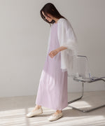 ラメカットソーハーフスリーブスリットワンピース