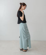 配色パイピングシャギーカットトップス