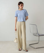 配色パイピングシャギーカットトップス