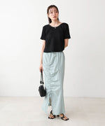 アシメドロストスリットタイトスカート