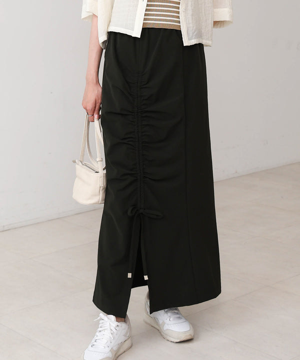 アシメドロストスリットタイトスカート