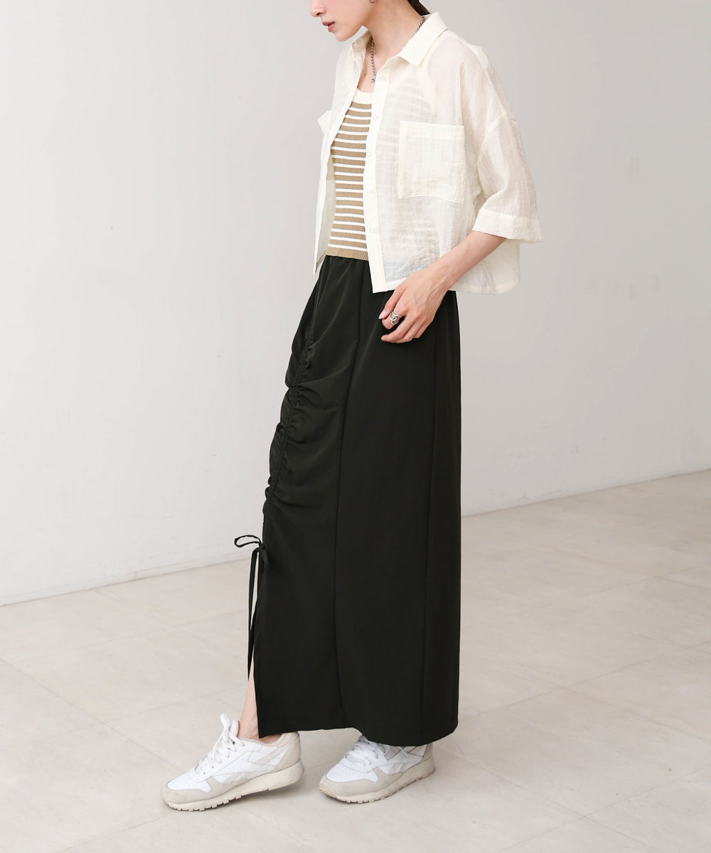 アシメドロストスリットタイトスカート