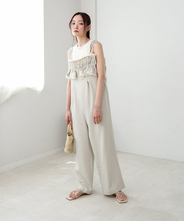 【S・Mサイズ展開】ギャザーオールインワン