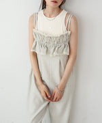 【S・Mサイズ展開】ギャザーオールインワン