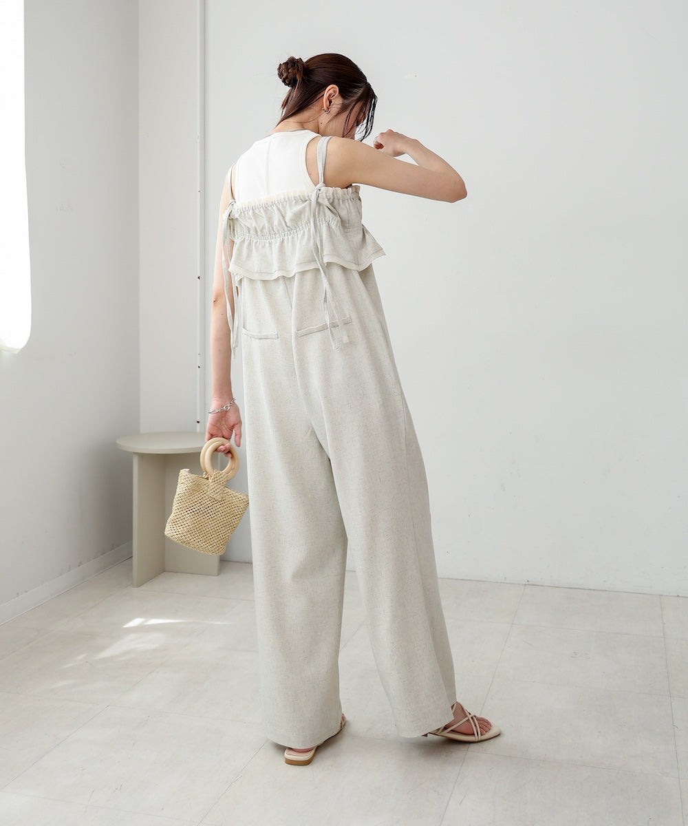 【S・Mサイズ展開】ギャザーオールインワン