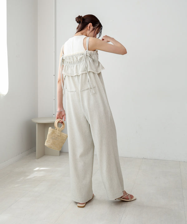 【S・Mサイズ展開】ギャザーオールインワン