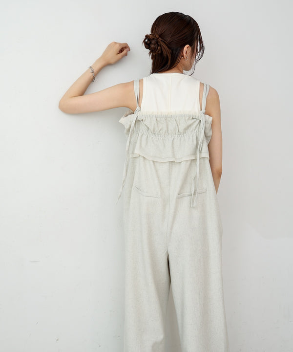 【S・Mサイズ展開】ギャザーオールインワン