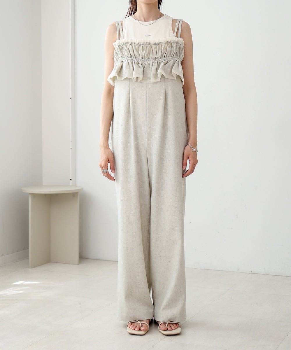 【S・Mサイズ展開】ギャザーオールインワン