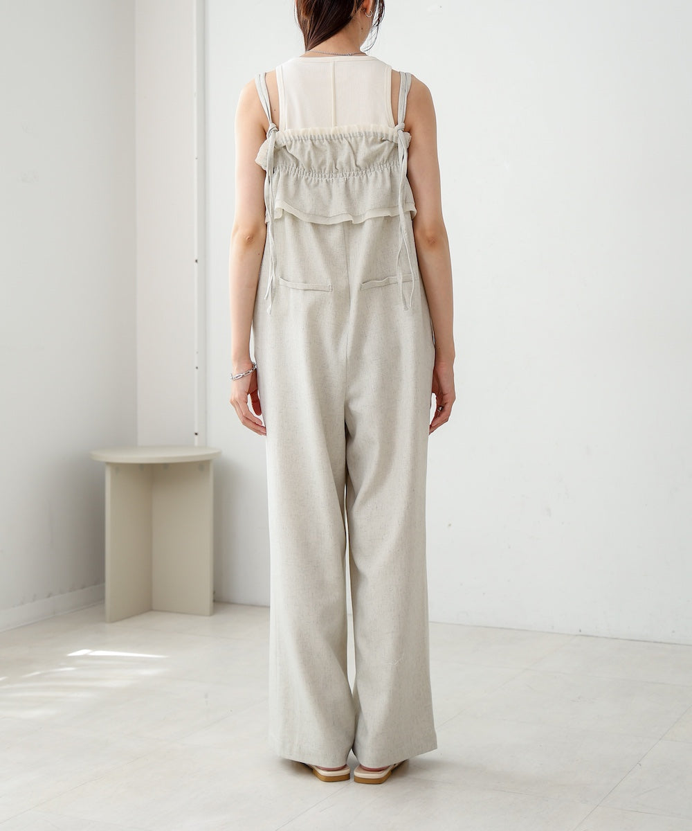 【S・Mサイズ展開】ギャザーオールインワン