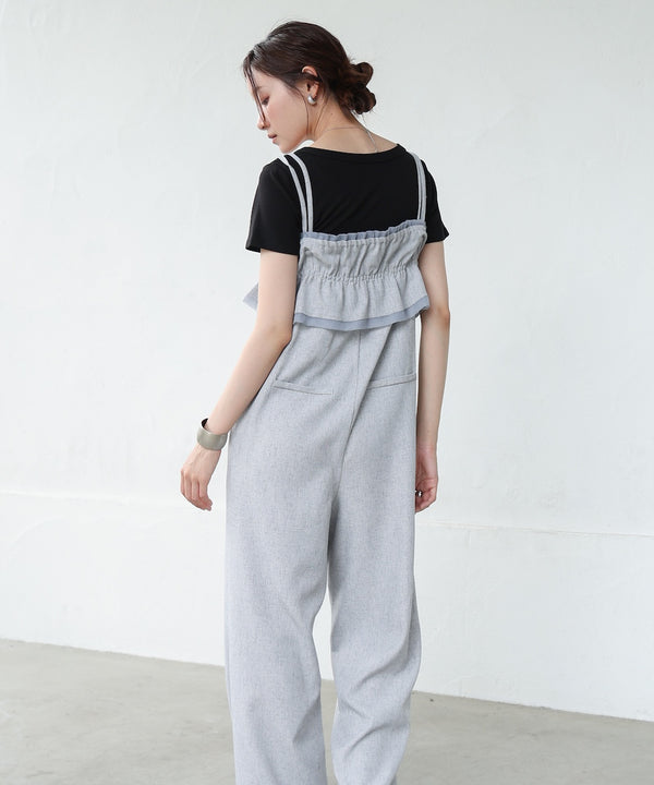 【S・Mサイズ展開】ギャザーオールインワン