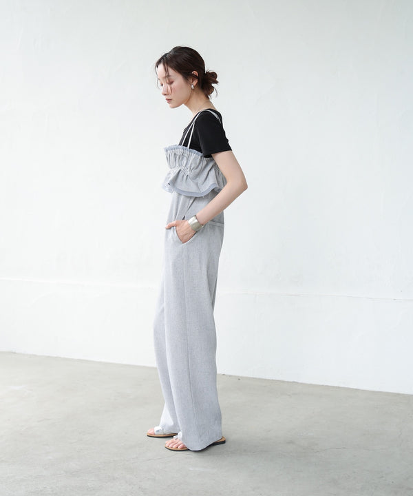 【S・Mサイズ展開】ギャザーオールインワン