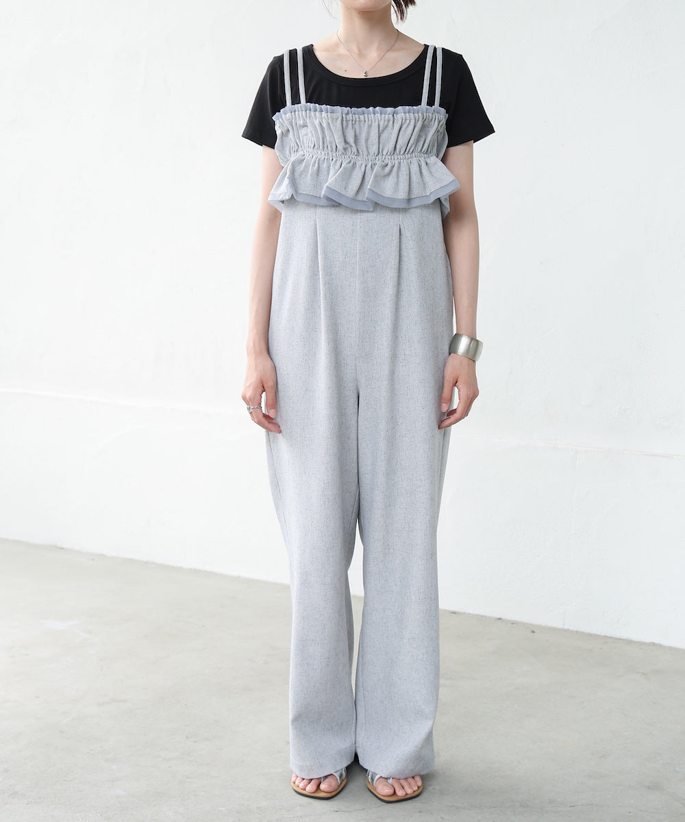 【S・Mサイズ展開】ギャザーオールインワン