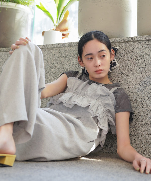 【S・Mサイズ展開】ギャザーオールインワン