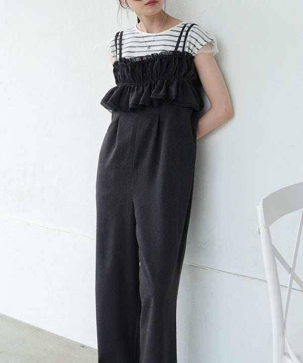 【S・Mサイズ展開】ギャザーオールインワン