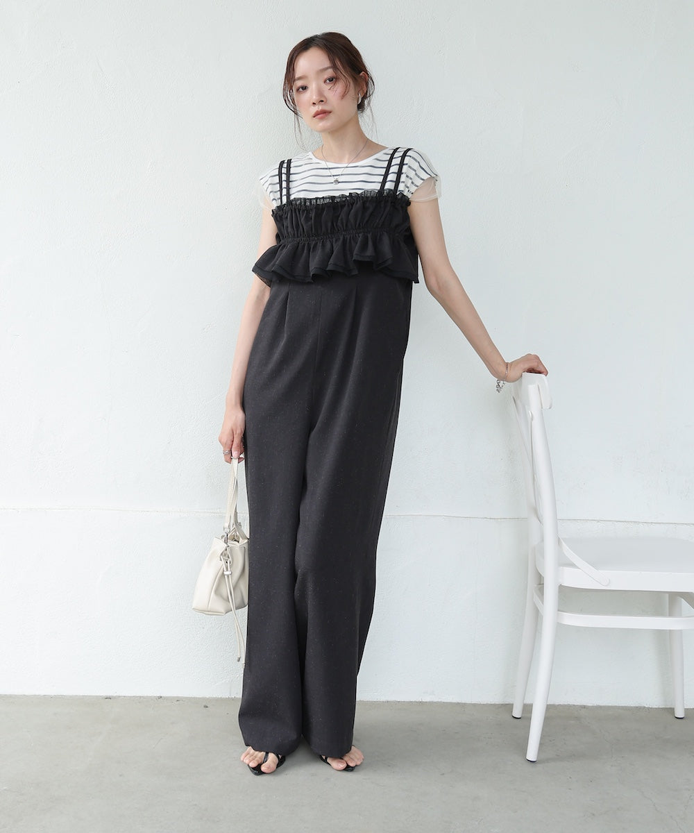 【S・Mサイズ展開】ギャザーオールインワン