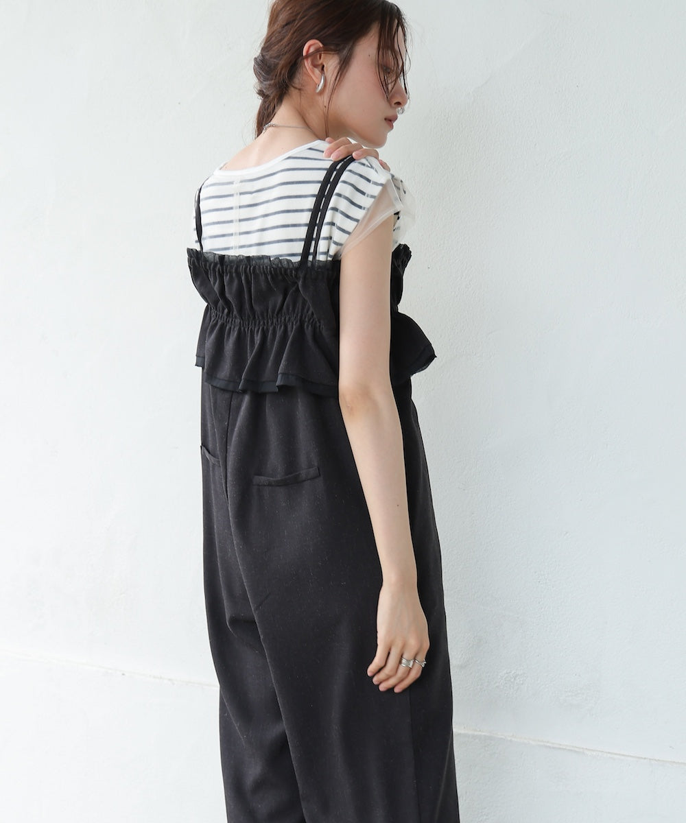 【S・Mサイズ展開】ギャザーオールインワン