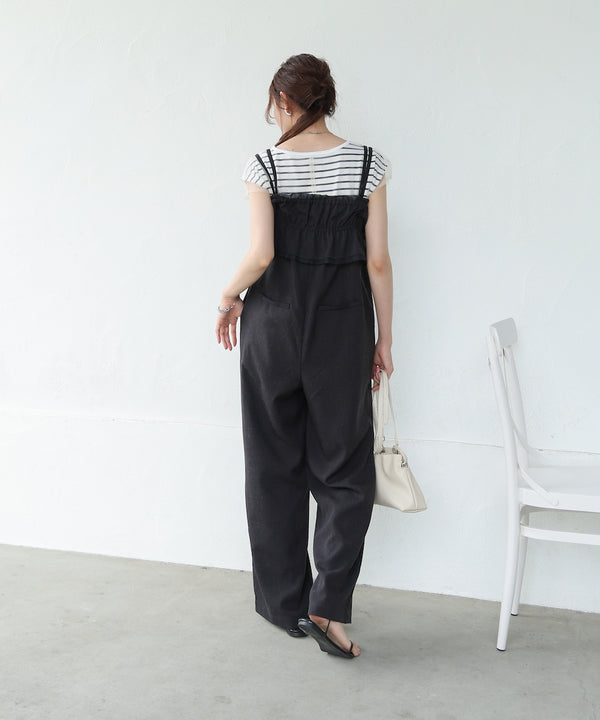 【S・Mサイズ展開】ギャザーオールインワン