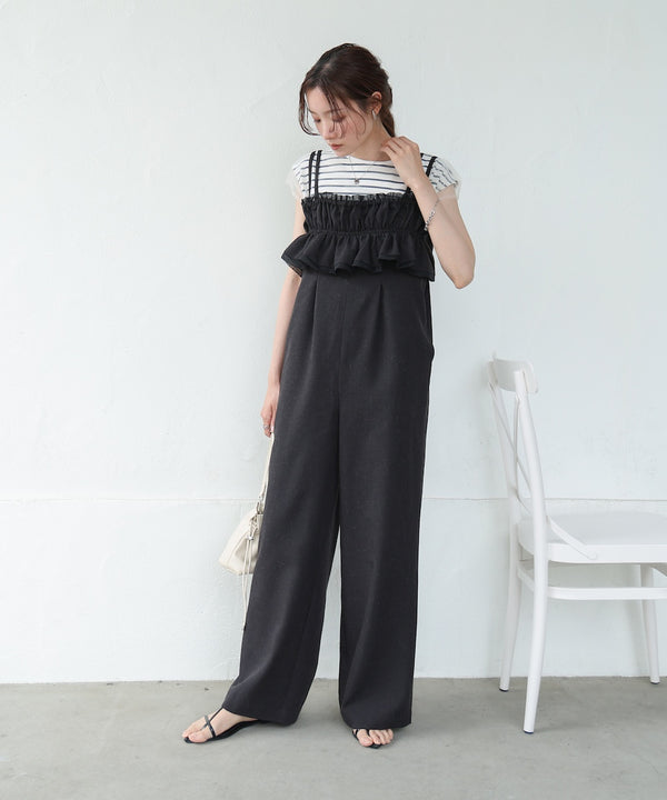 【S・Mサイズ展開】ギャザーオールインワン