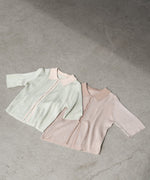 衿付き配色ニット