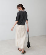 衿付き配色ニット