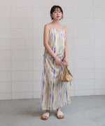 【S・Mサイズ展開】ウエストホールプリントワンピース