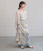 【S・Mサイズ展開】ウエストホールプリントワンピース