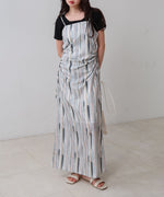 【S・Mサイズ展開】ウエストホールプリントワンピース