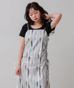 【S・Mサイズ展開】ウエストホールプリントワンピース