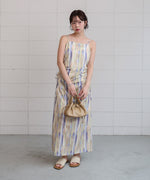 【S・Mサイズ展開】ウエストホールプリントワンピース